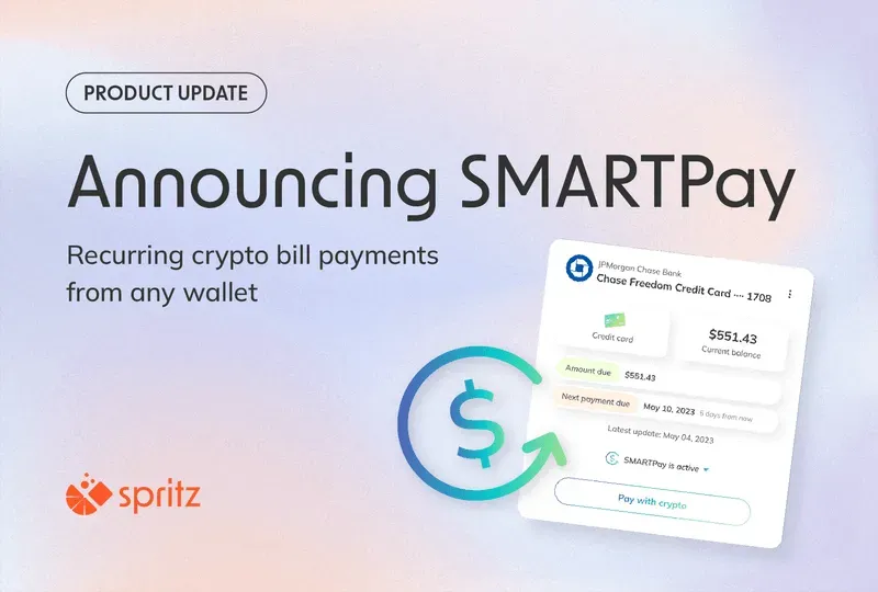 introducing smartpay recurring crypto bill payments