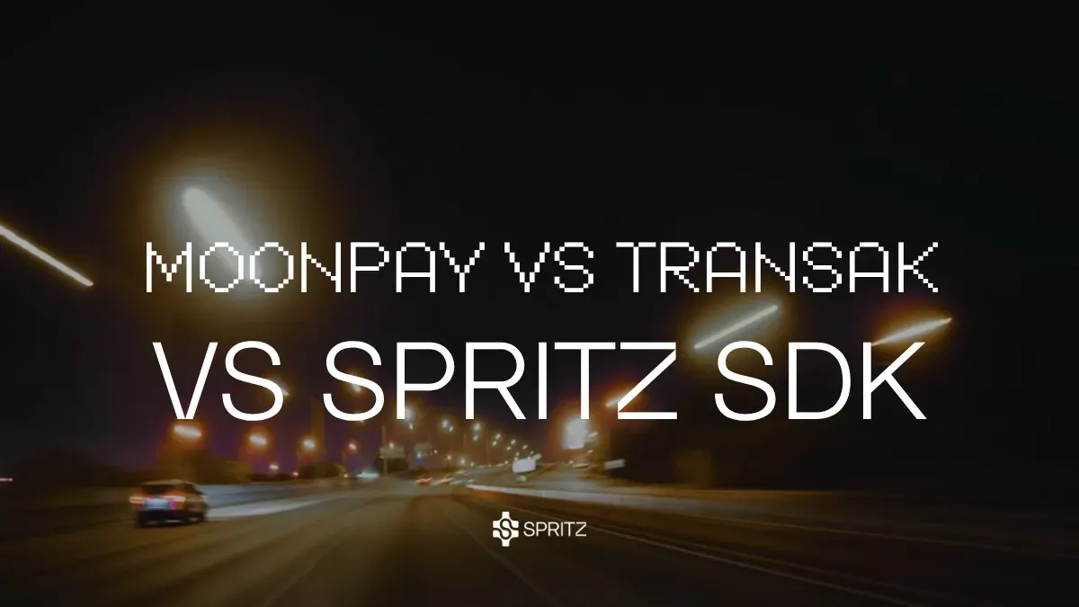 Crypto offramp API comparison: head-to-head evaluation of Spritz, Transak, MoonPay, and Ramp Network across fees, tokens, payout speed, and white-label capabilities